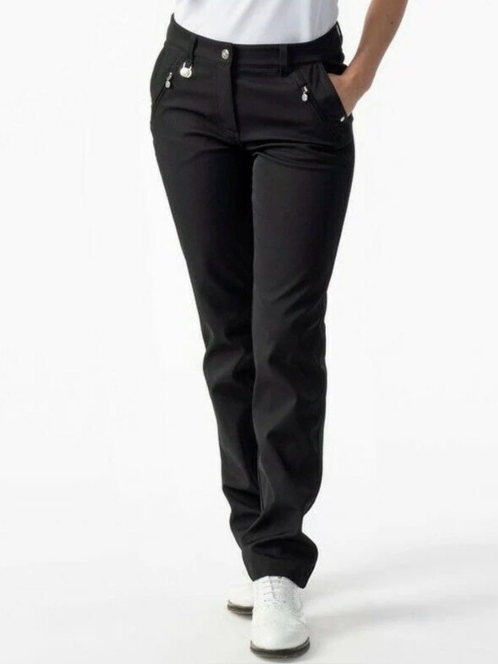Daily Sports Irene Black Golf Pants Women’s Size 10 EU 40 Stretch Ankle Zip NWOT